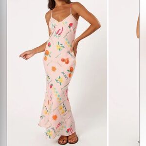 Petal & Pup Pink Floral Maxi Dress NWT